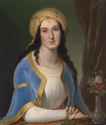 Portrait of a Lady Wearing a Turban